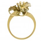 14K Yellow Gold Flower Style Ring Size 6.50