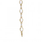 4.00 Carat Opal Bracelet And 0.10 Carat Diamond Accents in 14K Yellow Gold