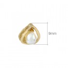 4.5mm Fresh Water Pearl Stud Earrings 14K Yellow Gold