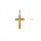 14K Yellow Gold Crucifix Cross Pendant