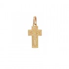 14K Yellow Gold Simple Crucifix Pendant