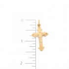 14K Yellow Gold Fleur de Lis Crucifix Pendant