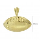 American Football Sport 14K Yellow Gold Pendant Necklace 
