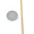 14K Yellow Gold Diamond Cut Curb Link 20 Inch Chain 16.3 Grams 