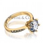 1.50 carat Round Cut Simulated Diamond Engagement Ring 14K Yellow Gold 