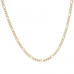 14K Yellow Gold Figaro Link 19 Inch Chain 10.7 Grams 