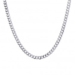 14K White Gold Curb Link 20 Inch Chain 28.0 Grams 