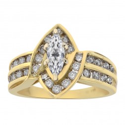 1.15 Carat Diamond Engagement Ring 14K Yellow Gold