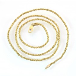 14K Yellow Gold 18 Inch Rope Chain 5.4 Grams 