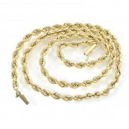 14K Yellow Gold 18 Inch Rope Chain 10.4 Grams