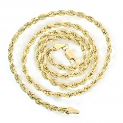 14K Yellow Gold 18 Inch Rope Chain 14.2 Grams 
