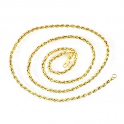 14K Yellow Gold 20 Inch Rope Chain 14.7 Grams
