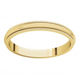 2.4 mm 14K Yellow Gold Wedding Band Ring