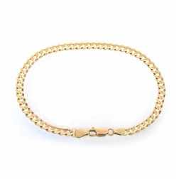8.2mm 14k Yellow Gold Cuban Link Curb Chain Bracelet Italy