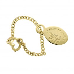 Tiffany & Co. New York Vintage Key Chain 14K Yellow Gold 6.8gr