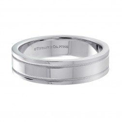 Tiffany & Co. 950 Platinum Wedding Band Ring 6.1 mm