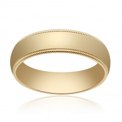 5.0mm 14K Yellow Gold Comfort Fit Wedding Band