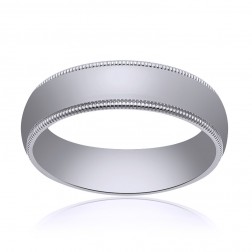 4.0mm 14K White Gold Comfort Fit Wedding Band