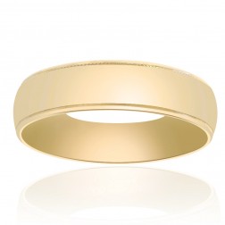 5.7mm 14K Yellow Gold Classic Comfort Fit Mens Wedding Band