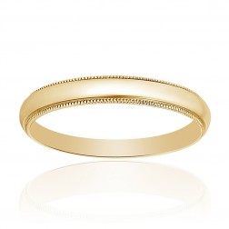 14K Yellow Gold Comfort Fit Mens Wedding Band