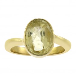 3.00 Carat Raw Cut Citrine Handmade Vintage Solitaire Ring in 18K Yellow Gold