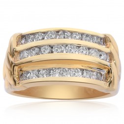 0.80 Carat Round Cut Diamond Ring 14K Yellow Gold