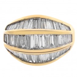 2.75 Carat Baguette Cut Diamond Ring 14K Yellow Gold