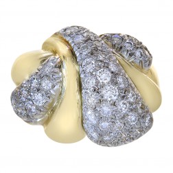 0.75 Carat Round Cut Diamond Ladies Ring 14K Yellow Gold