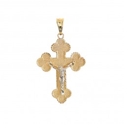 14K Yellow Gold Coptic Crucifix Pendant