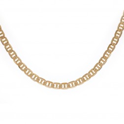 14K Yellow Gold Diamond Cut Gucci Link Chain 21" Inches Made In Italy