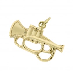 14K Yellow Gold Trumpet Vintage Charm