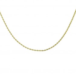 14K Yellow Gold Rope Chain Necklace 3.9 grams
